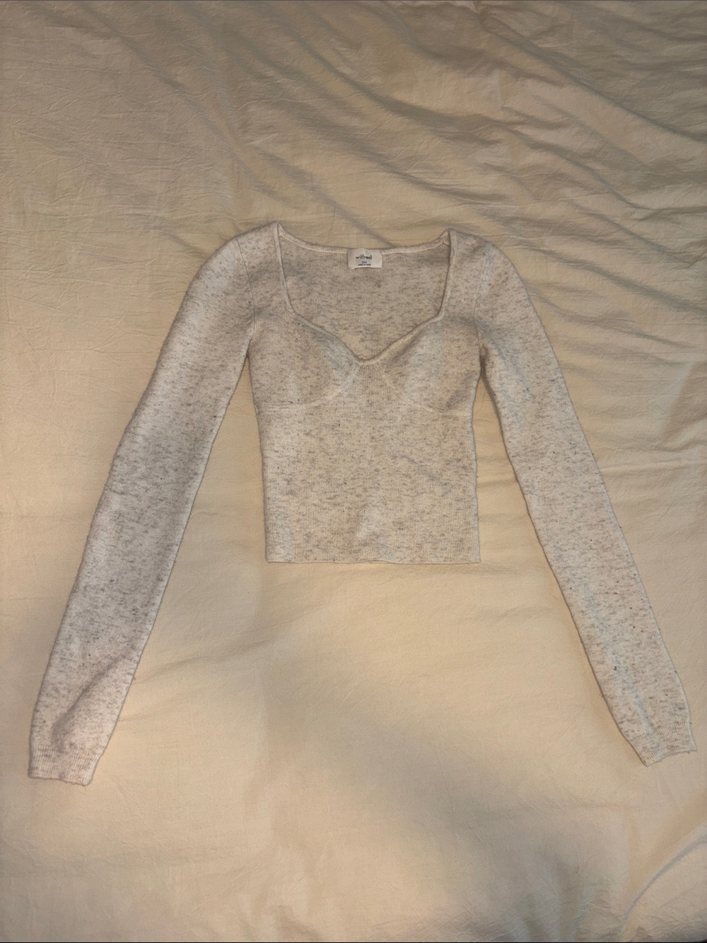 Wilfred Light Heather Gray Long-Sleeve Sweater Top